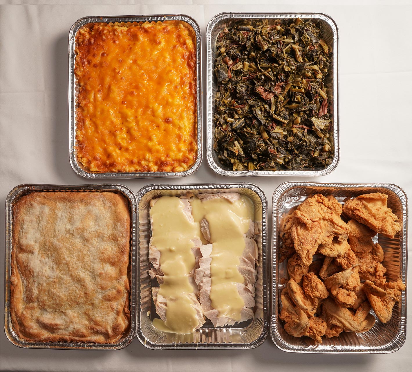 2 Entrees, 2 Sides, 1 Dessert